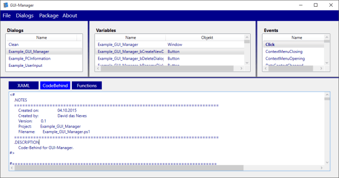 Easy creating Powershell GUI with XAML? PSGUI! | Power in the shell