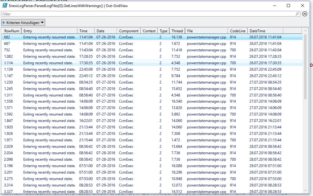 LogFileParser 0.2 – Good to know! | Power in the shell